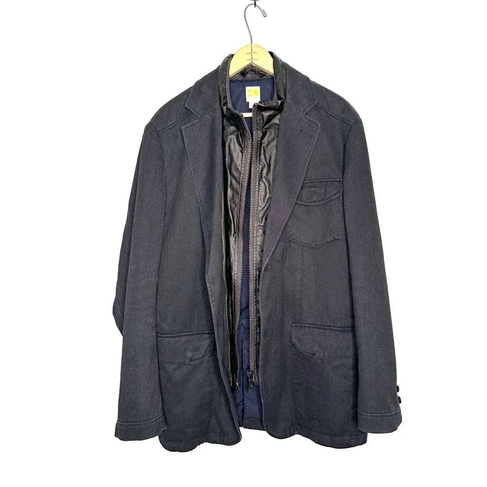 Boss Orange | Men’s Gray Bonday-D Zip Up Inner Blazer Jacket Size 46R XXL